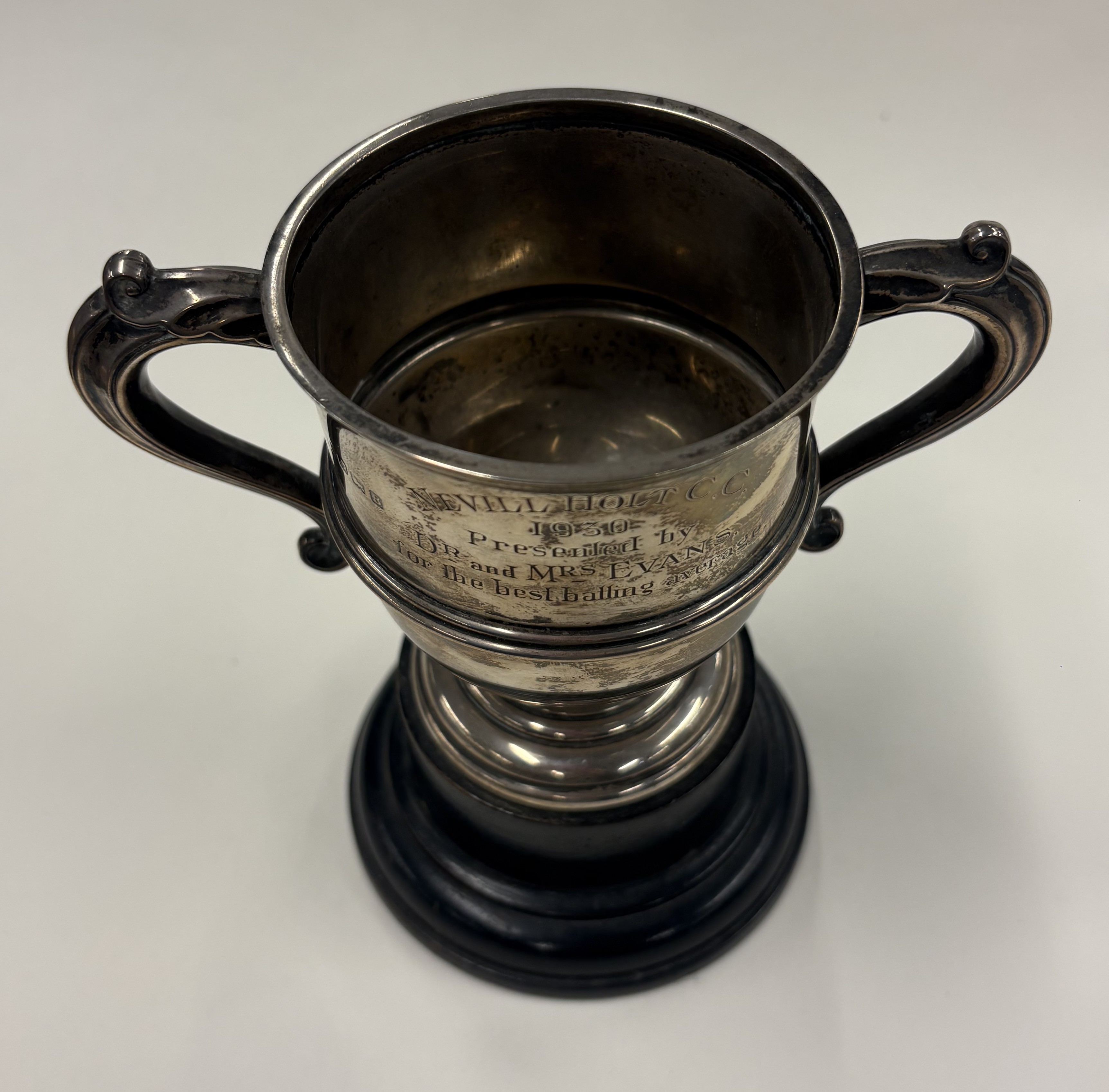 A two-handled silver trophy cup. - Image 2 of 4