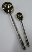 Two Russian silver spoons.