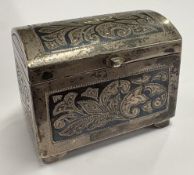 A silver and niello casket.