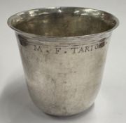 An 18th Century French silver beaker.