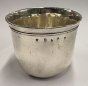 An 18th Century French silver beaker.