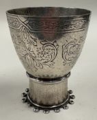 A heavy 18th Century silver beaker.