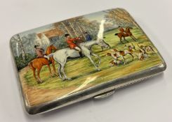 An early 20th Century silver and enamelled travelling necessaire.