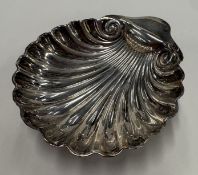 A Victorian silver butter shell.