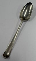 An 18th Century silver picture back spoon.