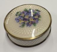 An early 20th Century Norwegian silver and enamelled snuff box.