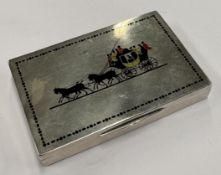 A 20th Century Continental silver and enamelled cigarette case.