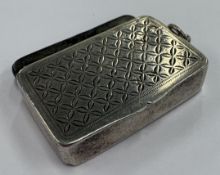 A Chinese export silver combination vesta and snuff box.