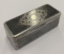A 19th Century Russian silver and niello snuff box.