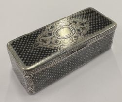 A 19th Century Russian silver and niello snuff box.
