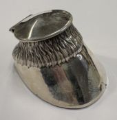 A rare early 20th Century silver inkwell.