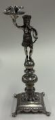 A figural Portuguese silver toothpick holder.