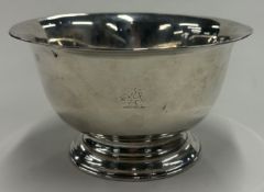 A heavy George III silver bowl.