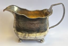 A Victorian large silver cream jug.