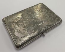 A novelty Victorian silver card case.
