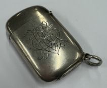 A Victorian silver vesta case.