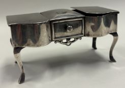 A rare novelty silver jewellery box.