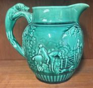 WEDGWOOD: A green jug.