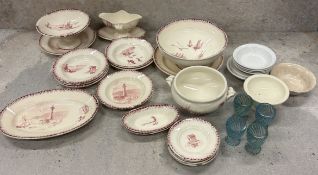 A child's part dinner service.