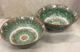 A pair of Chinese Famille Verte bowls.
