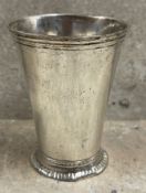An 18th Century Continental silver beaker. Marked to ba