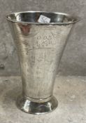An 18th Century Continental silver beaker. Marked to base. Approx. 55 grams. Est. £200 - £300.