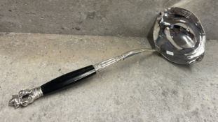 GEORG JENSEN: A rare silver soup ladle. Marked to back. Approx. 164 grams gross weight. Est. £