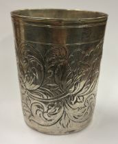 AUGSBURG: A large 18th Century German silver beaker, fully marked to base. Circa 1770. Approx. 138