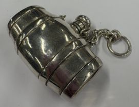 A novelty silver combination scent bottle and vinaigrette. By Sampson Mordan. Approx. 51 grams. Est.