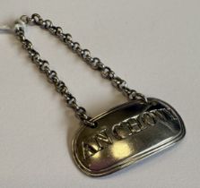 A George III silver sauce label for 'Anchovy'. London 1809. By John Rich. Approx. 3 grams. Est. £