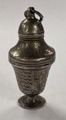 An 18th Century Continental silver pomander box. Approx. 21 grams. Est. £300 - £400.