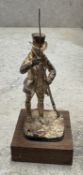 A novelty cast silver figure entitled 'The Squire'. Approx. 78 grams of gross weight. Est. £20 - £