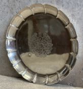 DUBLIN: A circular George I Irish silver strawberry dish. 1723. By Henry Daniel. Approx. 189