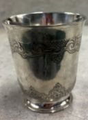 BERLIN: A fine quality 18th Century German silver beaker, fully marked to base. Approx. 130 grams.