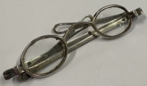 A pair of 19th Century George III silver spectacles. 1829. By Joseph Wilmore. Approx. 25 grams. Est.