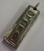 A solid silver ingot. London 1977. Possibly by Alf