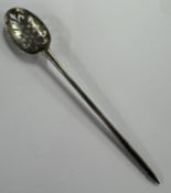 An 18th Century silver mote spoon, marked to rever