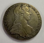 An 18th Century silver coin, dated 1780. Approx. 2