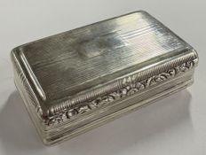 A George III silver snuff box. Birmingham 1819. By