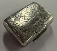 A George III silver vinaigrette in the form of a p