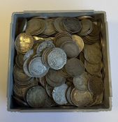 A quantity of pre 1947 coins. Approx. 395 grams. E