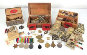 A trio of First World War medals including 1914 Volunteer Star, War & Victory awarded to 47591