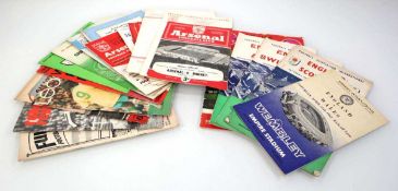 A collection of 1960's and later International and English football programmes including a large