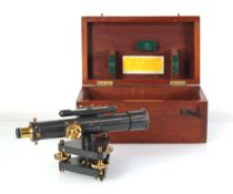 A mahogany cased Stanley & Co. theodolite, no. 29220, with tripod