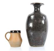 David Leach (1911-2005), a pottery tankard of baluster form, impressed marks, h. 13 cm, together