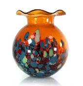 A Murano style 'Confetti' glass candle holder, h. 21 cm