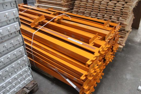Quantity of heavy duty boltless pallet racking comprising of eighteen 4 ...