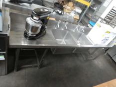 +VAT 244cm twin bowl sink with taps