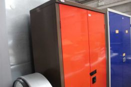 Probe brown and red two door stationery cabinet