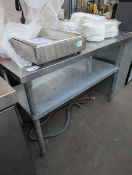 +VAT 120cm stainless steel top prep table